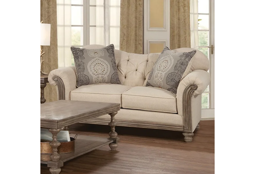 8725 Traditional Loveseat by Serta Upholstery by Hughes Furniture at Rooms for Less