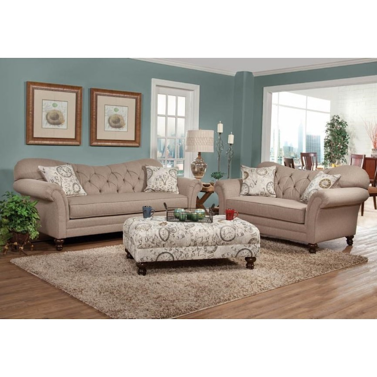 Serta Upholstery by Hughes Furniture 8750 Stationary Living Room Group