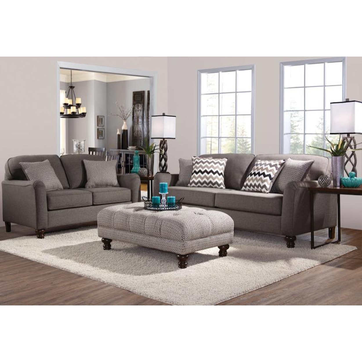 Serta Upholstery by Hughes Furniture 8750 Traditional Ottoman