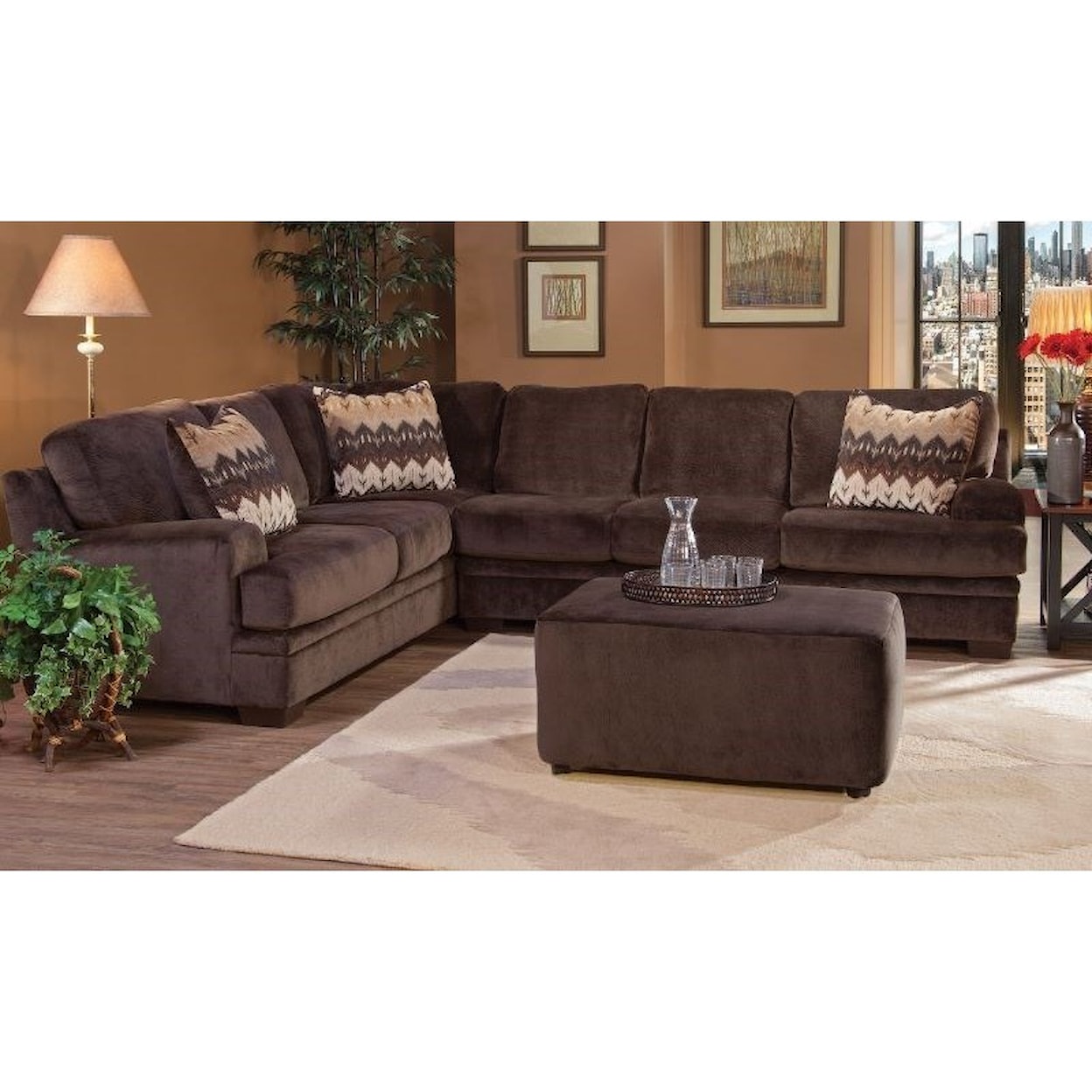 Serta Upholstery by Hughes Furniture 8800 Casual Sectional