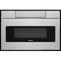 24 IN. 1.2 CU. FT. 950W SHARP BLACK STAINLESS STEEL MICROWAVE DRAWER OVEN