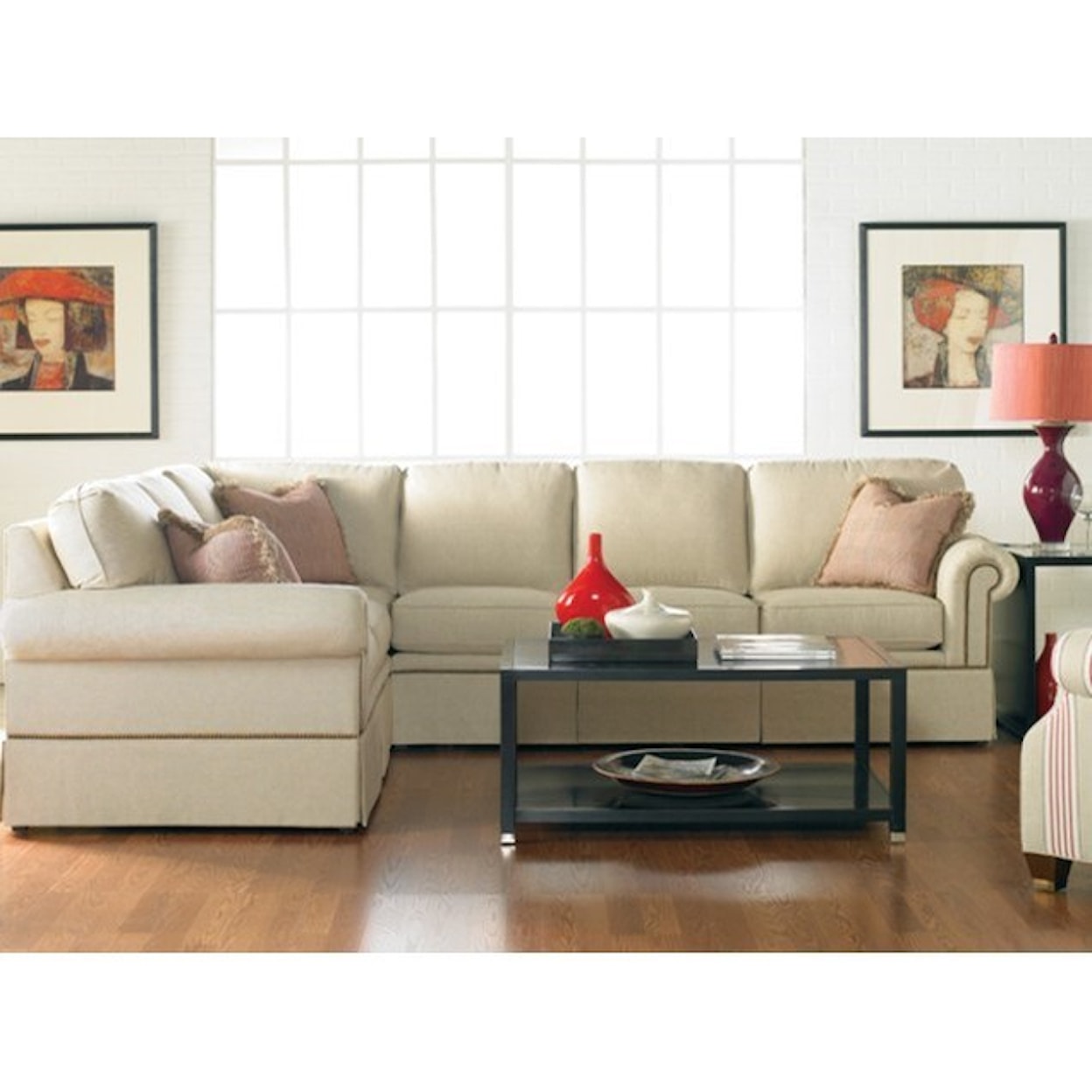 Sherrill 3085 6-Pc Sectional Sofa