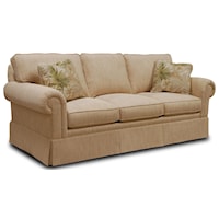 Sleep Sofa with Loose Back Cushions and Rolled Arms