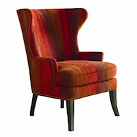 Wing Chair with Nailhead Trim and T-Cushion