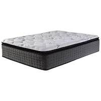 Cal King 16 1/2" Plush Pillow Top Pocketed Coil Mattress and 1pc Best Head, Foot, Neck, Adjustabl Base