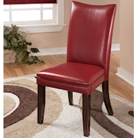 Red Upholstered Dining Side Chair