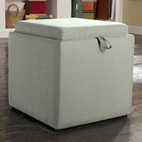 Ottoman with Storage, Flip Tray, and Cube Footstool