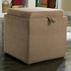 Ashley Furniture Signature Design Cubit - Mocha Ottoman with Storage