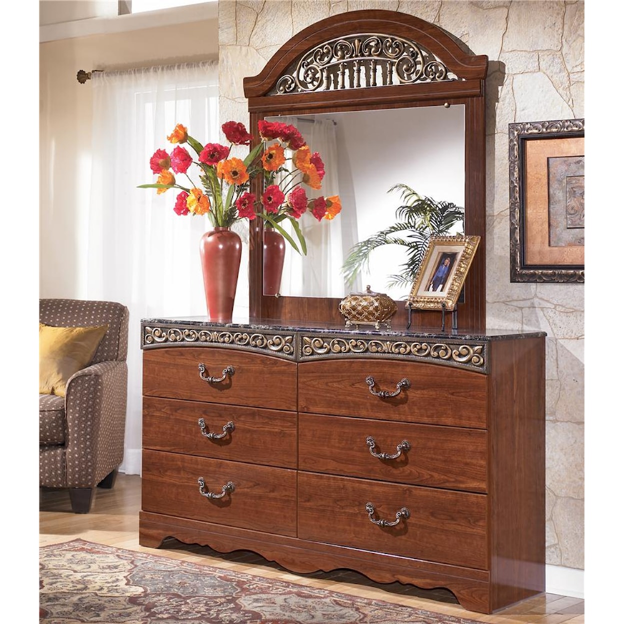 Ashley Furniture Signature Design Fairbrooks Estate Dresser & Mirror