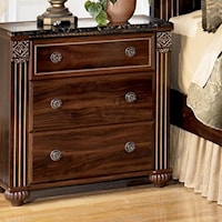 Traditional Night Stand with 3 Drawers