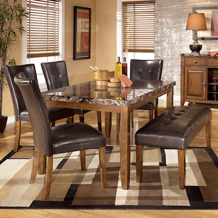 6-Piece Dining Table, Chairs, & Bench Set