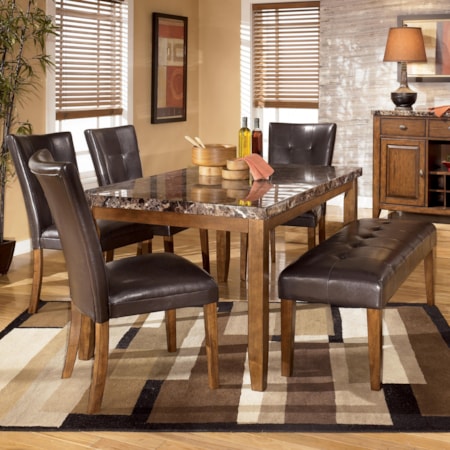 6-Piece Dining Table, Chairs, & Bench Set