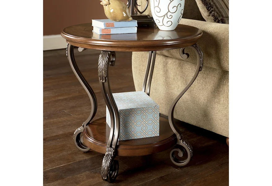 Nestor Round End Table by Signature Design by Ashley at Furniture Barn