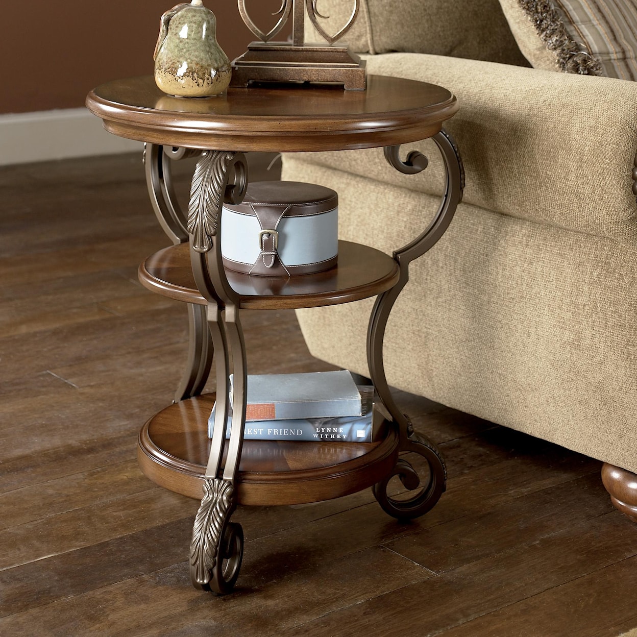 Michael Alan Select Nestor Round Chairside End Table