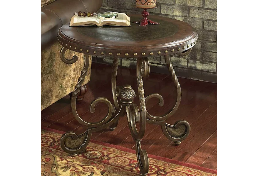 Rafferty  Round End Table by Signature Design by Ashley at Beck's Furniture