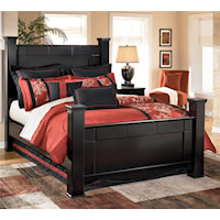 Contemporary King Poster Bed