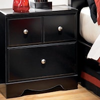 Contemporary 2 Drawer Night Stand