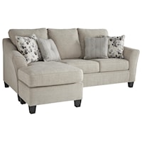 Sofa Chaise with Accent Pillows