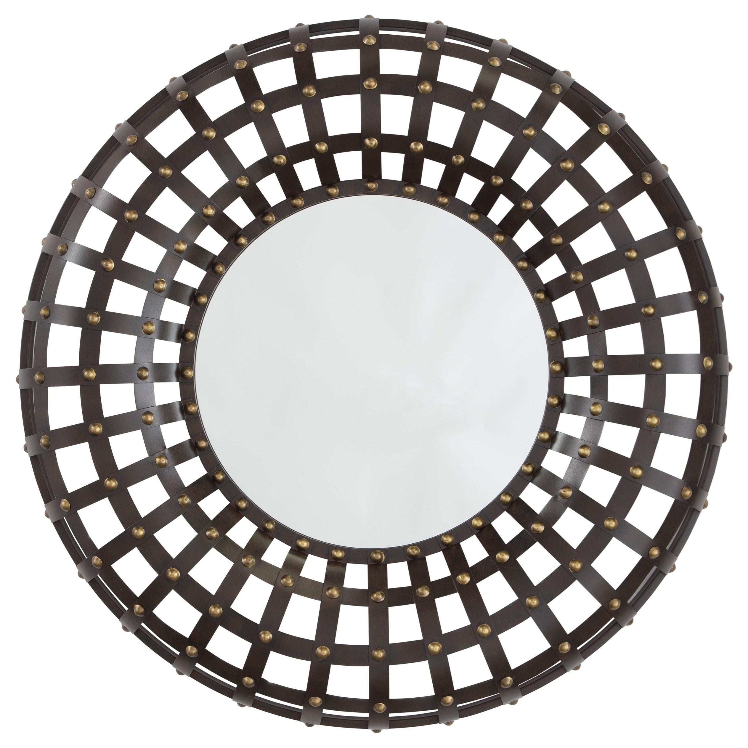 Ogier Brown/Gold Finish Accent Mirror