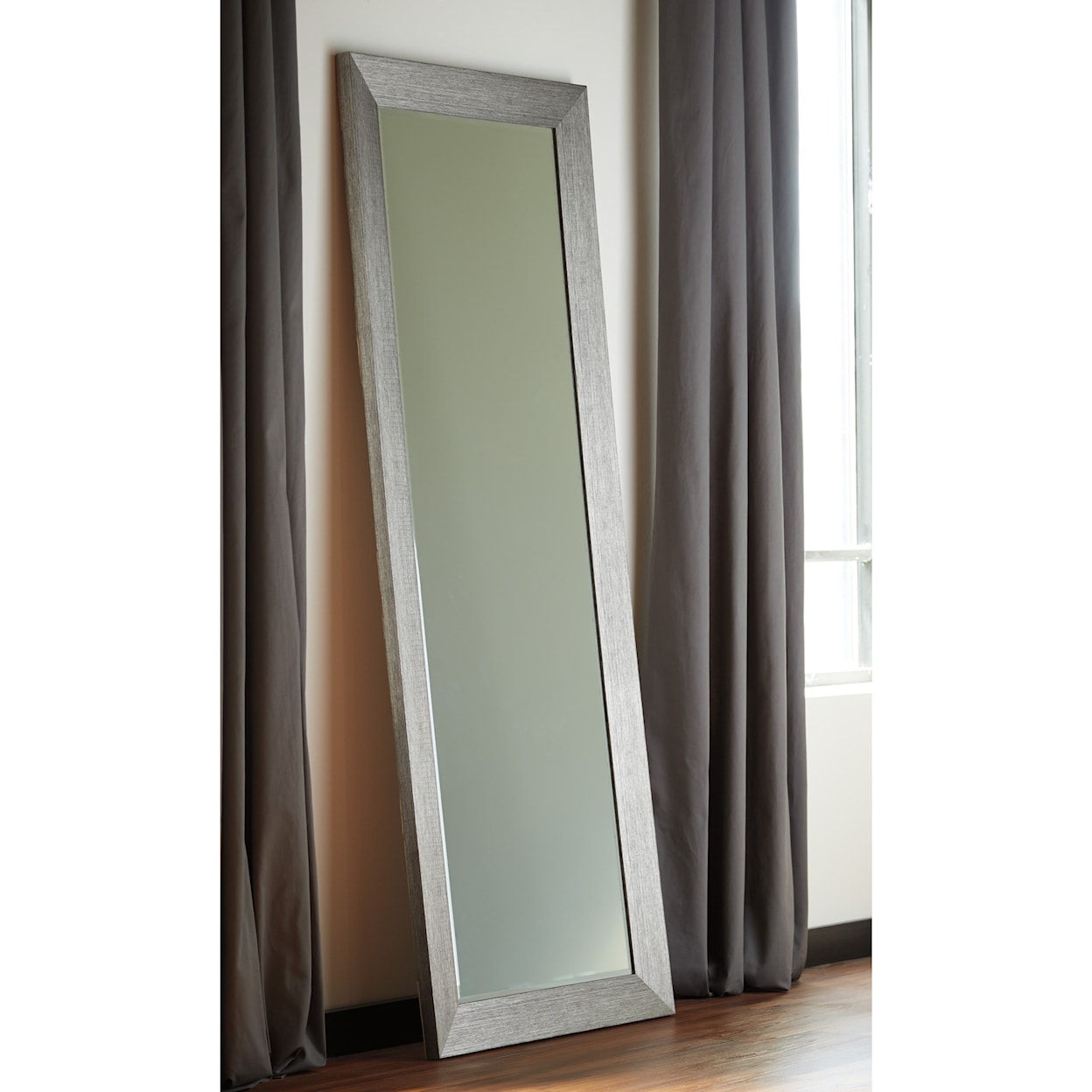 Signature Design by Ashley Accent Mirrors Duka Silver Finish Accent Mirror