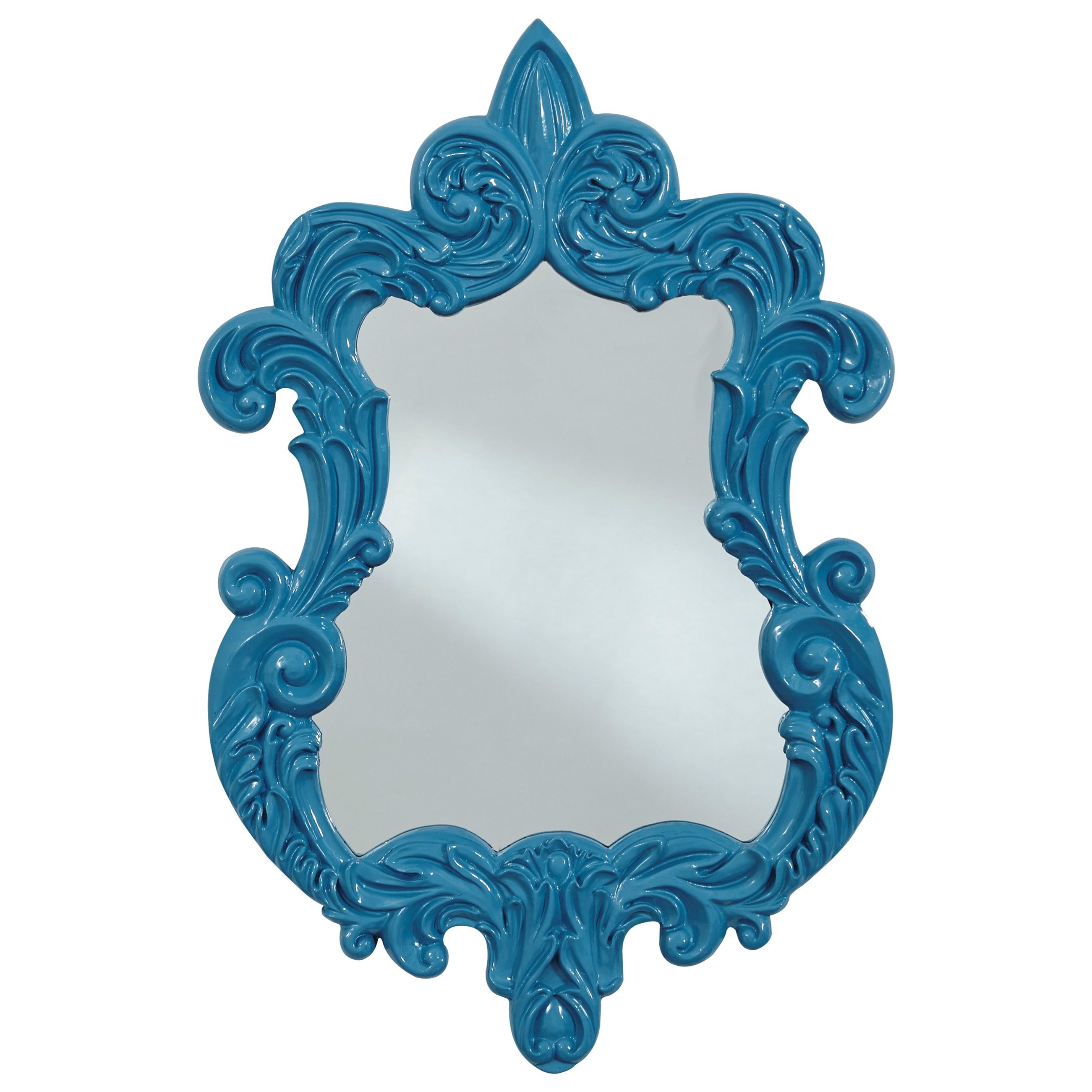 Diza Blue Accent Mirror