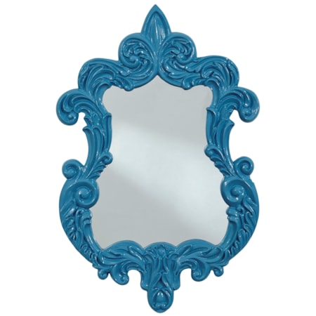 Diza Blue Accent Mirror