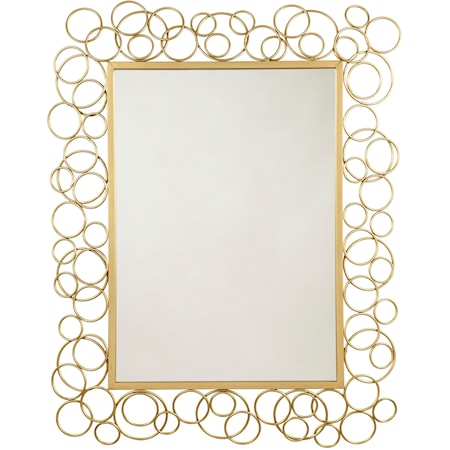 Dhaval Gold Finish Accent Mirror