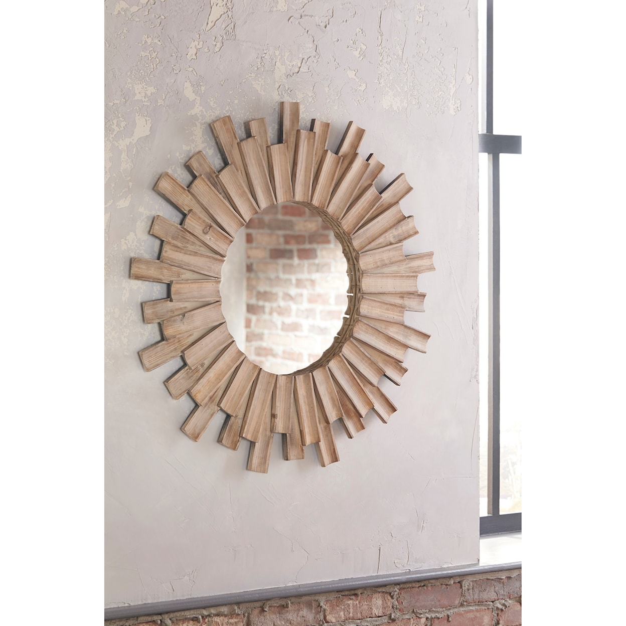 Ashley Furniture Signature Design Accent Mirrors Donata Natural Accent Mirror