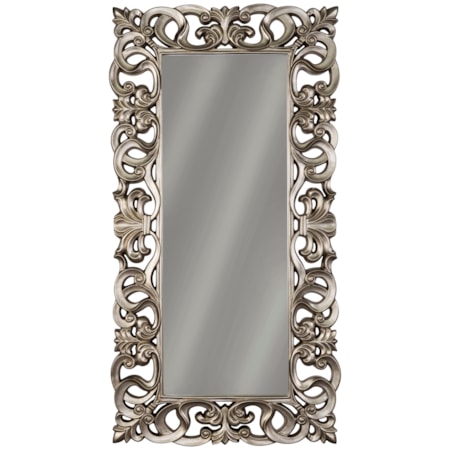 Lucia Antique Silver Finish Accent Mirror