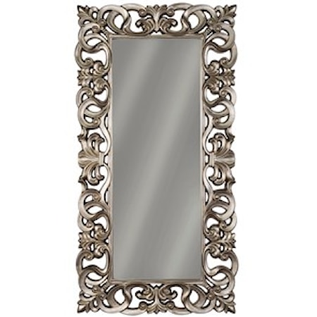 Lucia Antique Silver Finish Accent Mirror