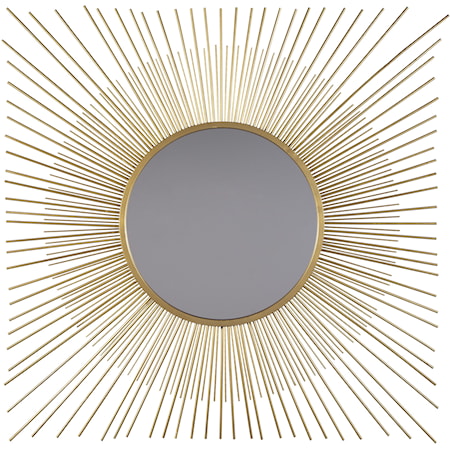 Elspeth Gold Finish Accent Mirror
