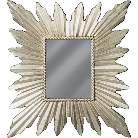 Antonia Antique Silver Finish Accent Mirror