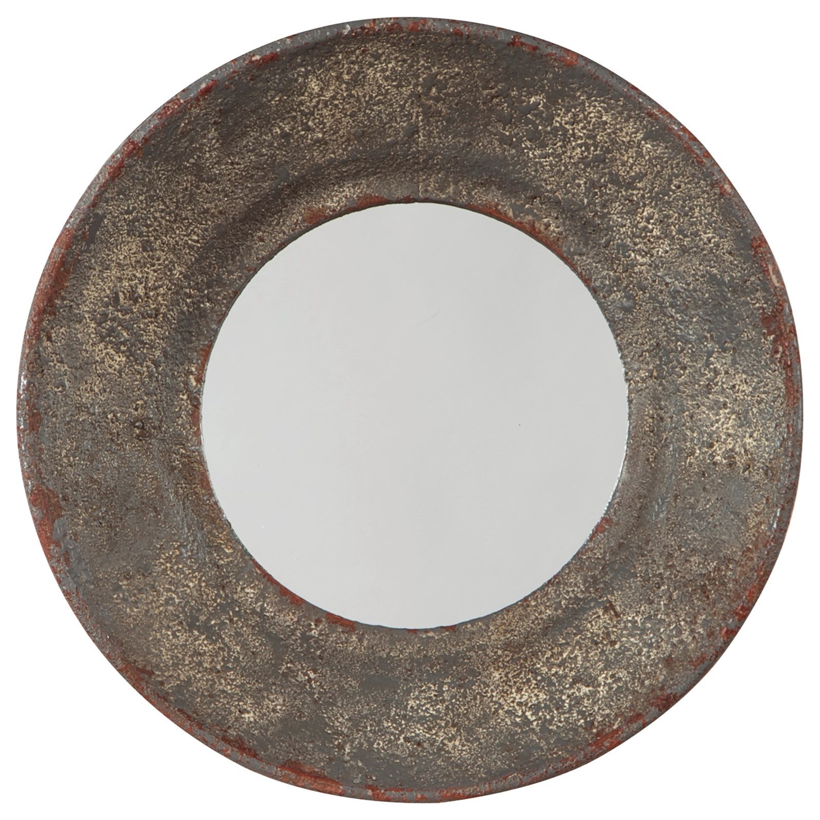 Carine Distressed Gray Accent Mirror