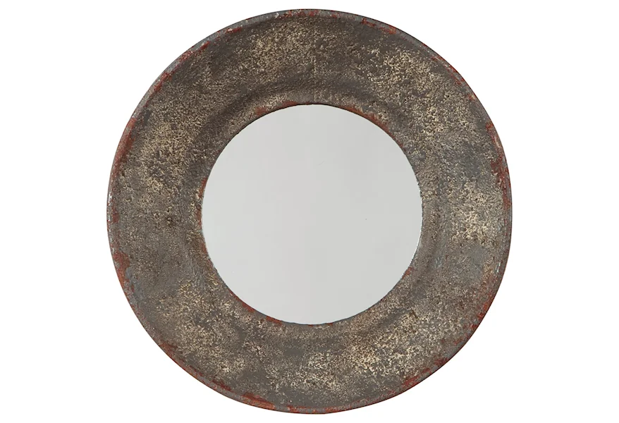 Accent Mirrors Carine Distressed Gray Accent Mirror by Signature Design by Ashley at Rune's Furniture