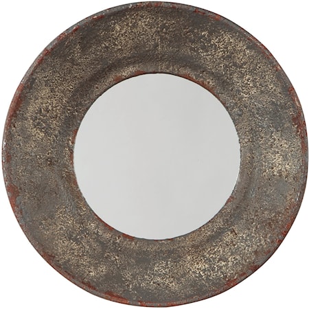 Carine Distressed Gray Accent Mirror