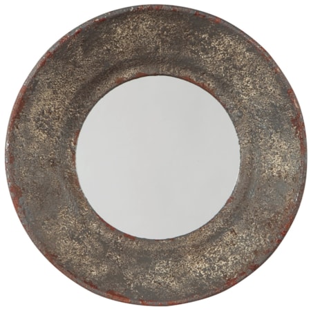 Carine Distressed Gray Accent Mirror