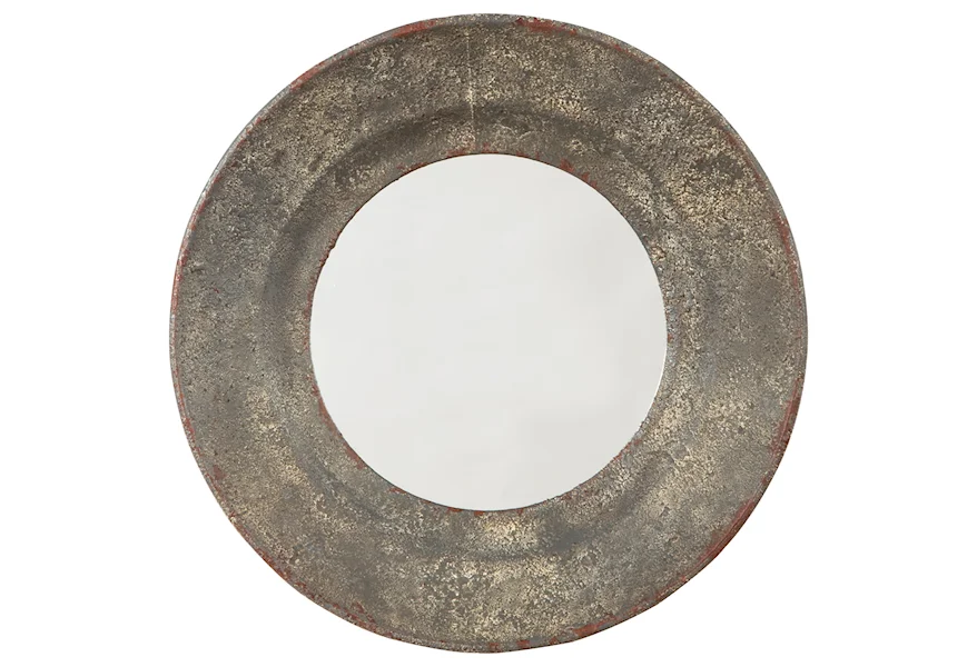 Accent Mirrors Carine Distressed Gray Accent Mirror by Signature Design by Ashley at Household Furniture