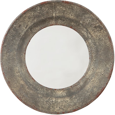 Carine Distressed Gray Accent Mirror