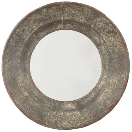 Carine Distressed Gray Accent Mirror
