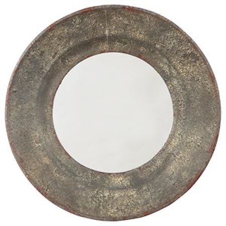 Carine Distressed Gray Accent Mirror