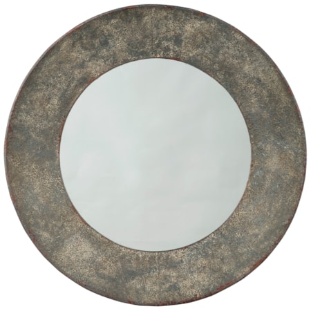 Carine Distressed Gray Accent Mirror