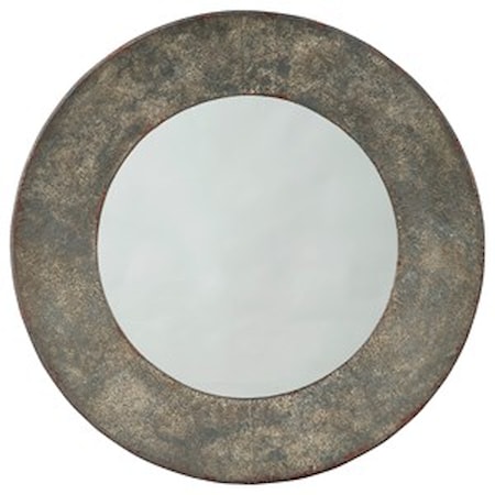 Carine Distressed Gray Accent Mirror
