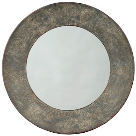 Carine Distressed Gray Accent Mirror