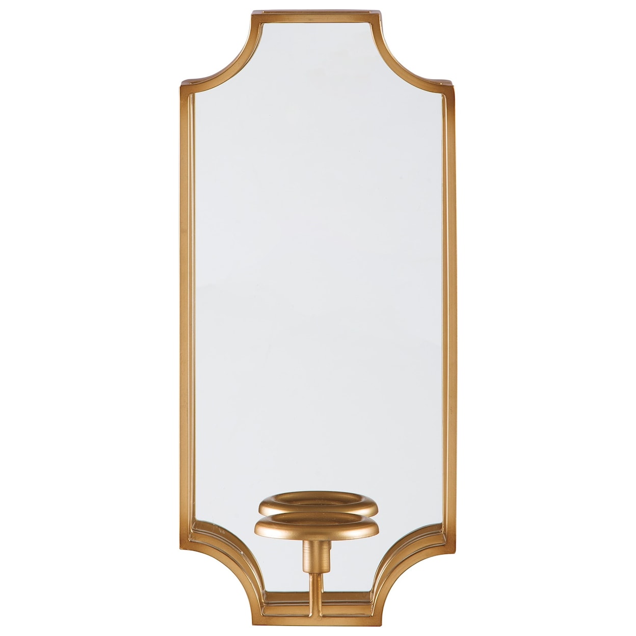 Benchcraft Accent Mirrors Dumi Gold Finish Wall Sconce