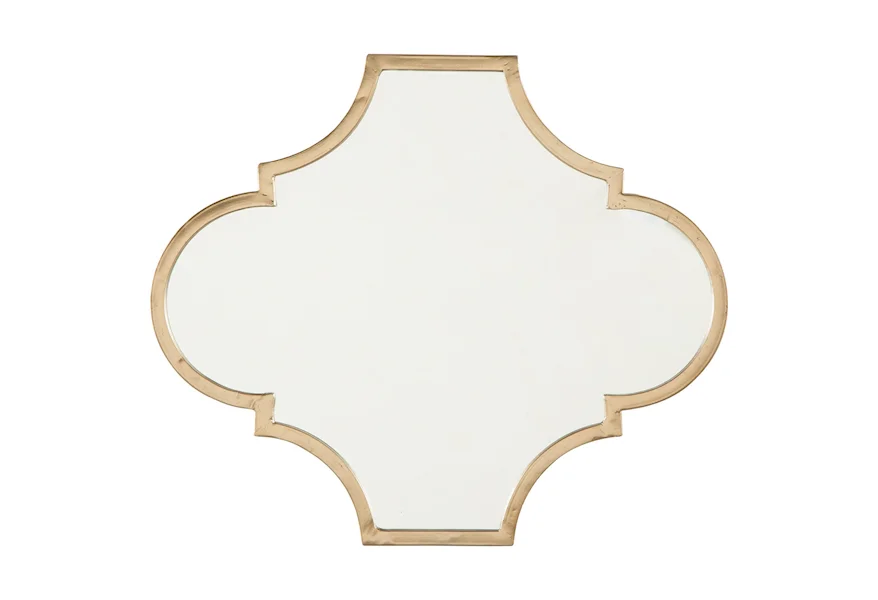 Accent Mirrors Callie Gold Finish Accent Mirror by Signature Design by Ashley at Ryan Furniture