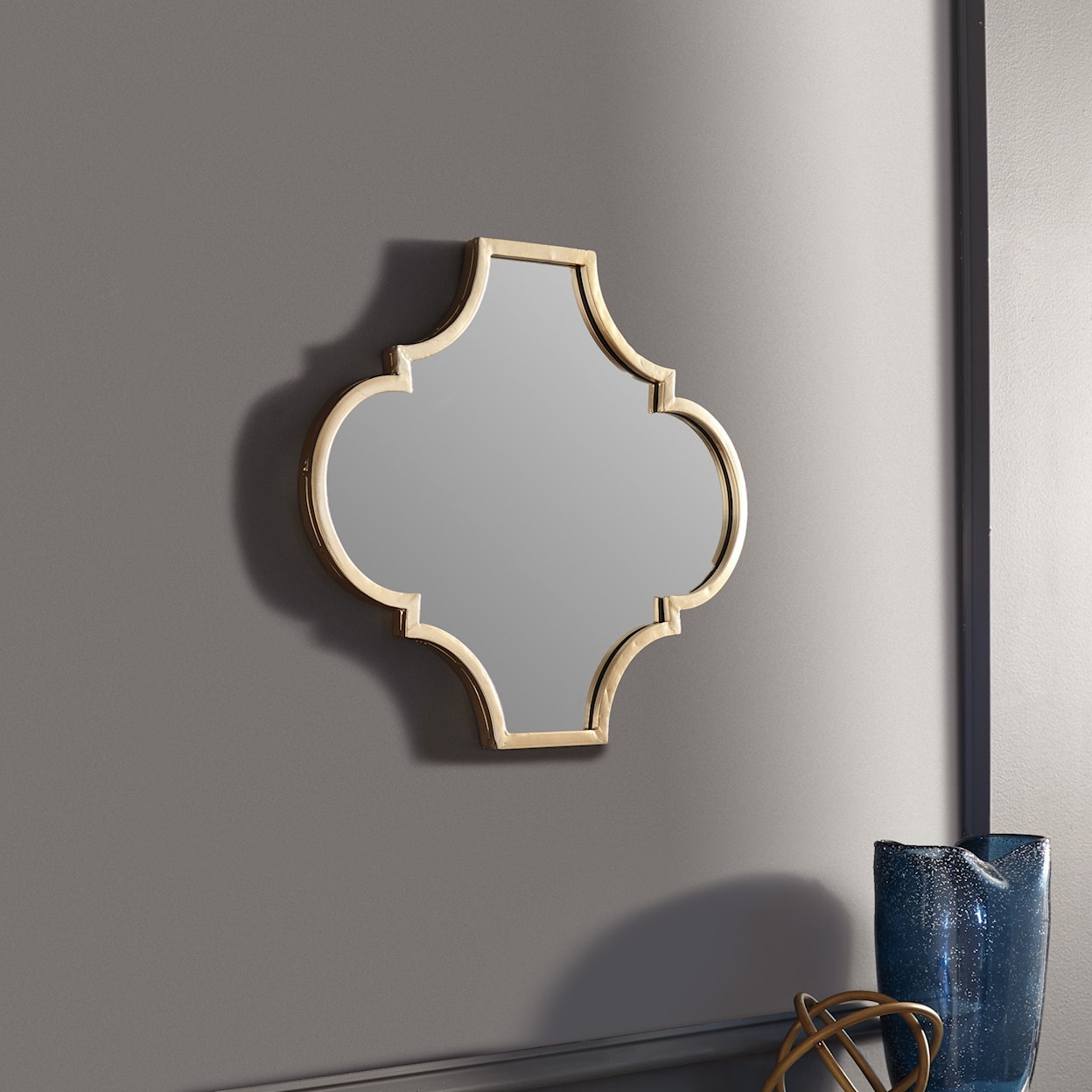 Signature Accent Mirrors Callie Gold Finish Accent Mirror