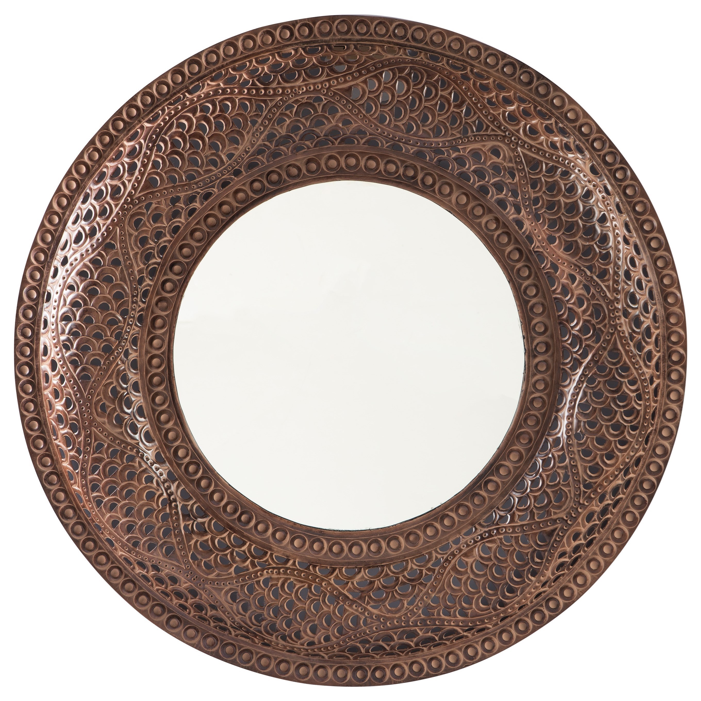 Elikapeka Antique Brown Accent Mirror