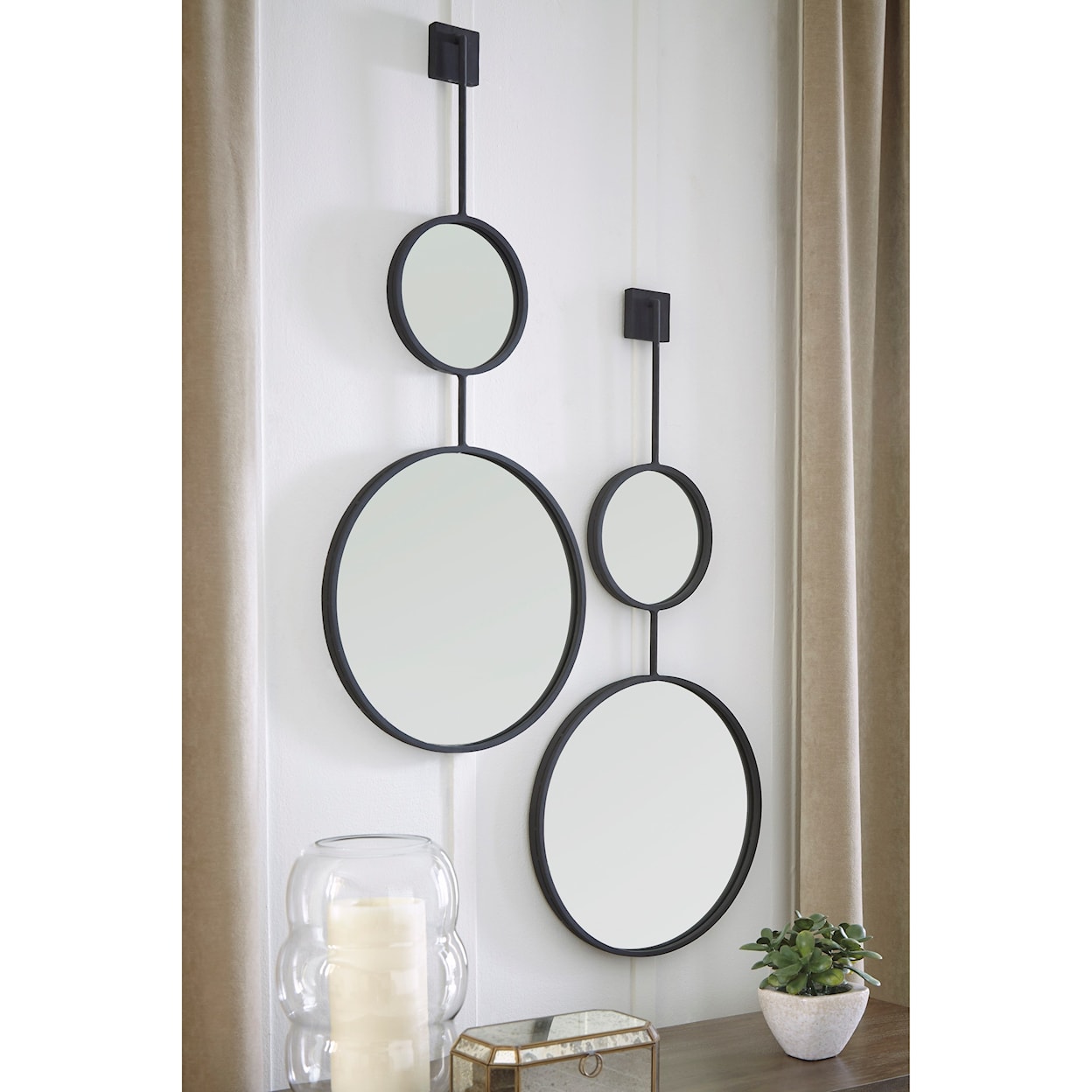 Benchcraft Accent Mirrors Brewer Black Accent Mirror