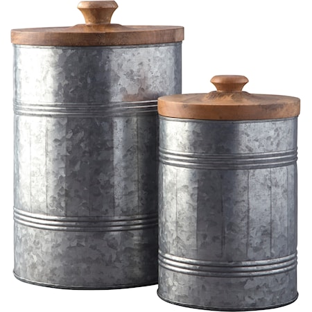 Divakar Antique Gray Jar Set