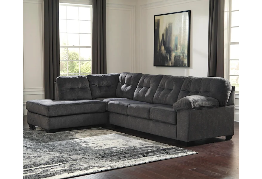 Accrington Sectional with Left Chaise & Queen Sleeper at Furniture and More